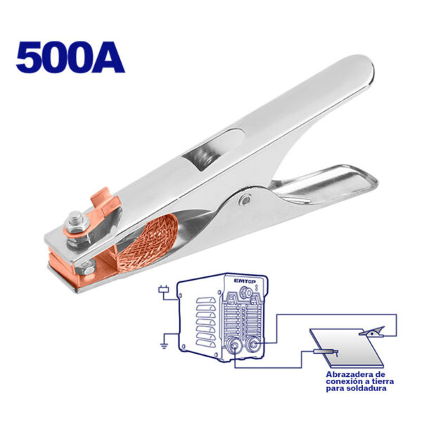 Tenaza/Polo a tierra 500 amperios