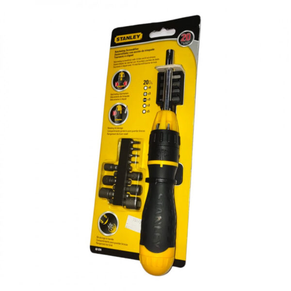 JUEGO DE DESTORNILLADOR CON RATCHET CON 20 PUNTAS INTERCAMBIABLES