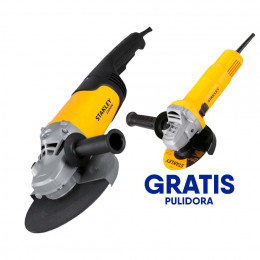 COMBO DE 2 PULIDORAS/ESMERILADORAS, 1 DE 9 PULG SL229-B3, 2200 WATTS Y 1 DE 4 1/2, SG6115-B3 620 WATTS. MARCA STANLEY