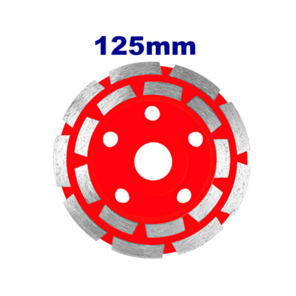 COPA DIAMANTADA DOBLE FILA DE 5 PULGADAS, EJE 7/8.