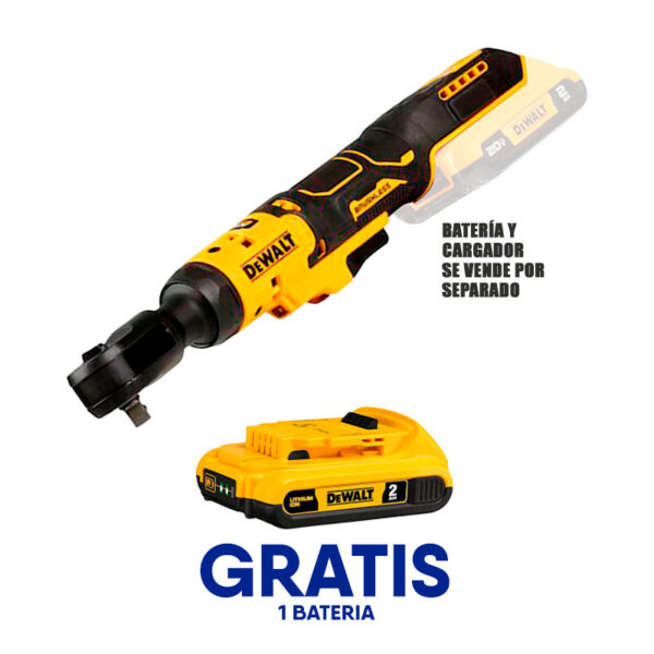 RATCHET INALAMBRICO ATOMIC 3/8 PLG, 20V, 70 PIE/LIBRA, BRUSHLESS, GRATIS BATERIA, (BARE TOOL).