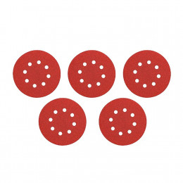 SET DE 5 DISCOS DE LIJA, 5 PULG, CON VELCRO, GRANO SURTIDO, GRANO 80, 120, 150, 220.