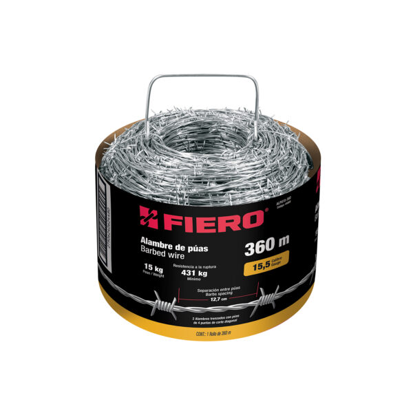 Rollo de alambre de púas 100m calibre 15.5