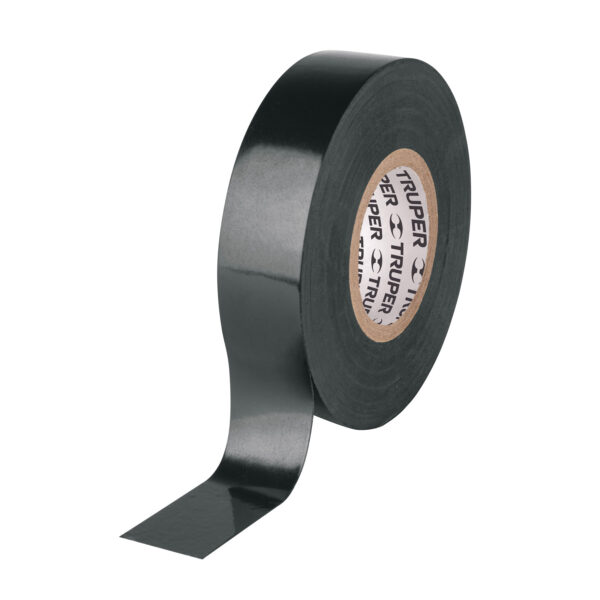 Cinta de aislar de 18 m x 19 mm, negra en blíster, TRUPER