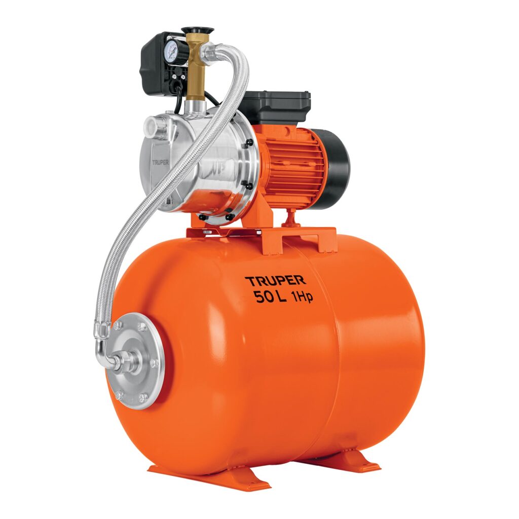 Equipo hidroneumático 50L, jet inoxidable 1 HP, TRUPER